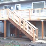 Light Wood Elevated Outer Railing